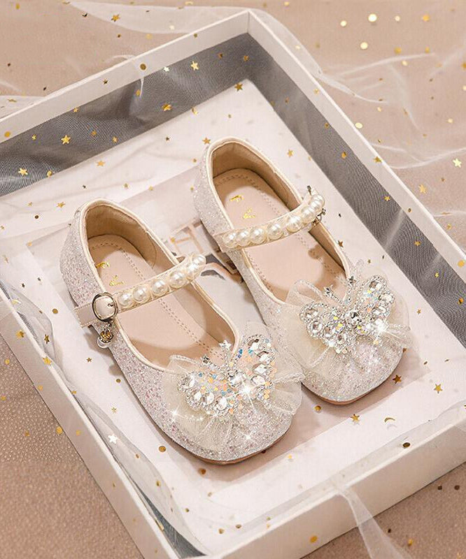 Soft Silver New Zircon Nail Princess Shoes Sole Bead