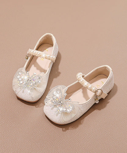 Soft Silver New Zircon Nail Princess Shoes Sole Bead