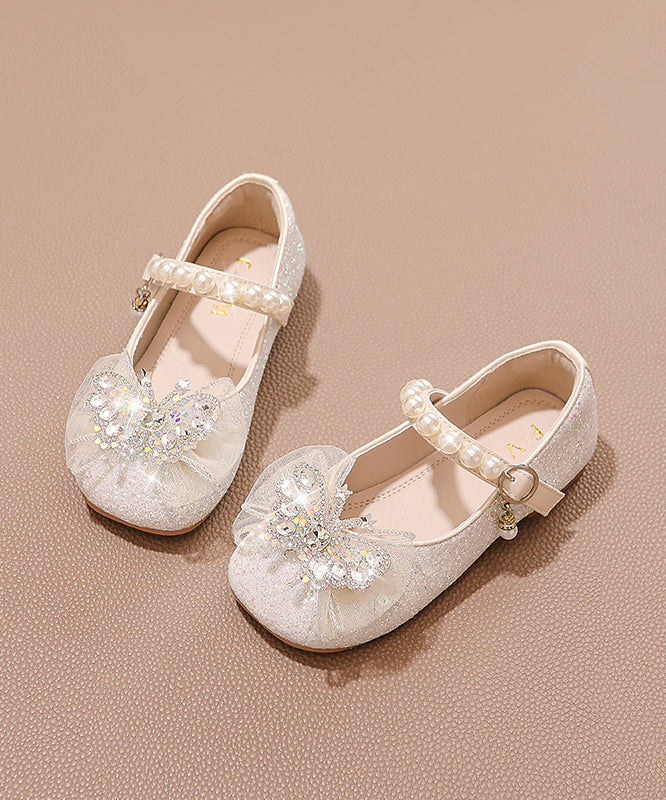 Soft Silver New Zircon Nail Princess Shoes Sole Bead