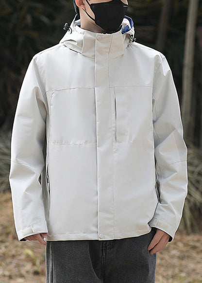 Simple Coats Cotton Oversized Green Hooded Spring Army