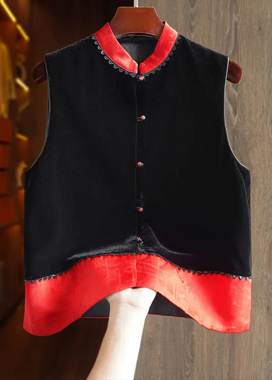 Button Silk Velour Waistcoat Fall