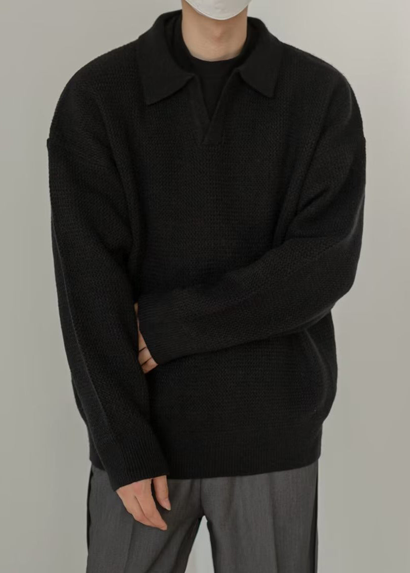 Simple Coffee Peter Pan Collar Knit Sweaters Spring Tk002