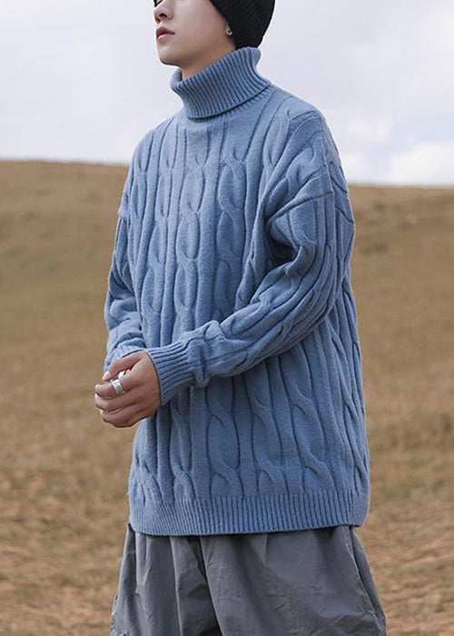 Simple White Turtleneck Knit Sweater Winter Rj047