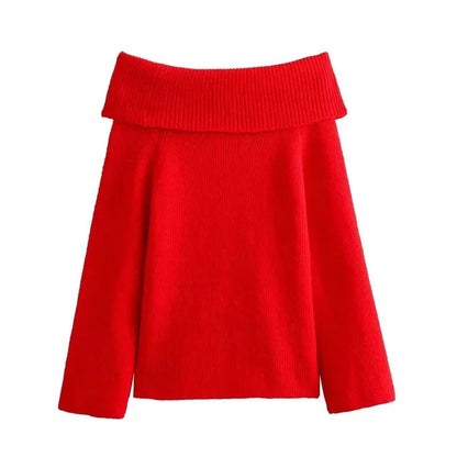 Slash Off Shoulder Long Loose Jumper Sweater