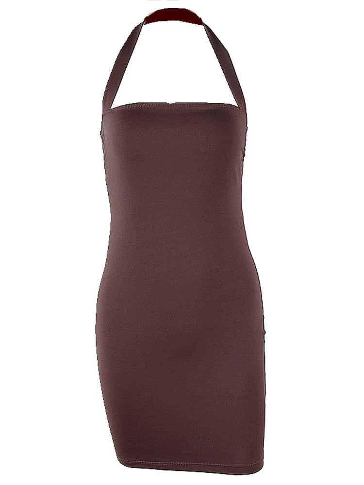 Sleeveless Strapless Halter Night Backless Summer Midi Dresses