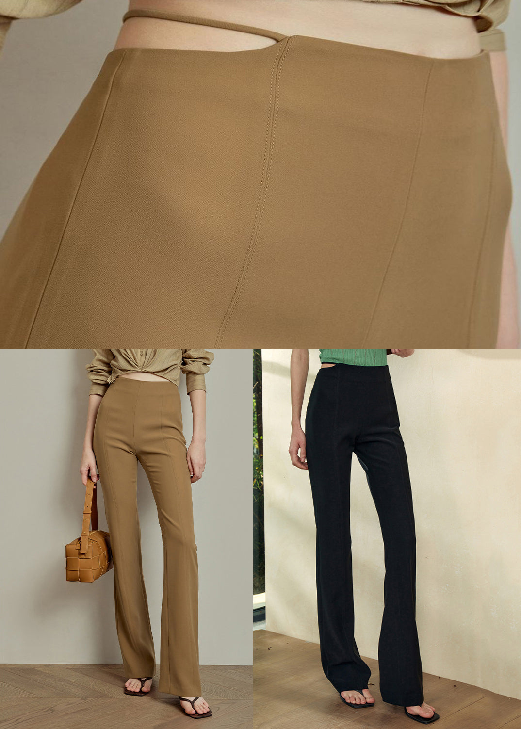 Fit Waist Khaki Spandex Summer Pants Slim High