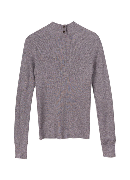 Slim Ribbed Button Cardigan
