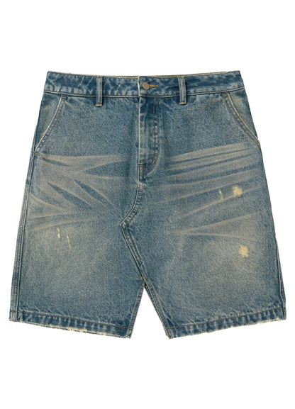Slit Cut Denim Miniskirt