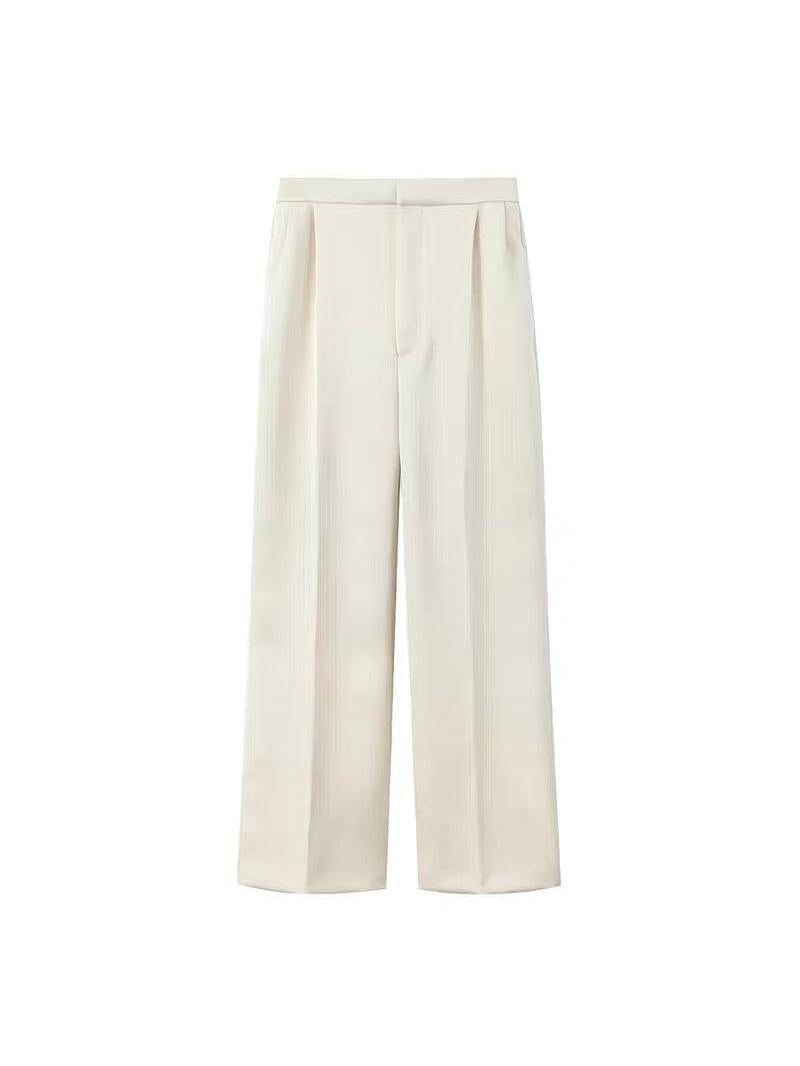Short Puff Blazer & Wide Leg Pants Coord Set