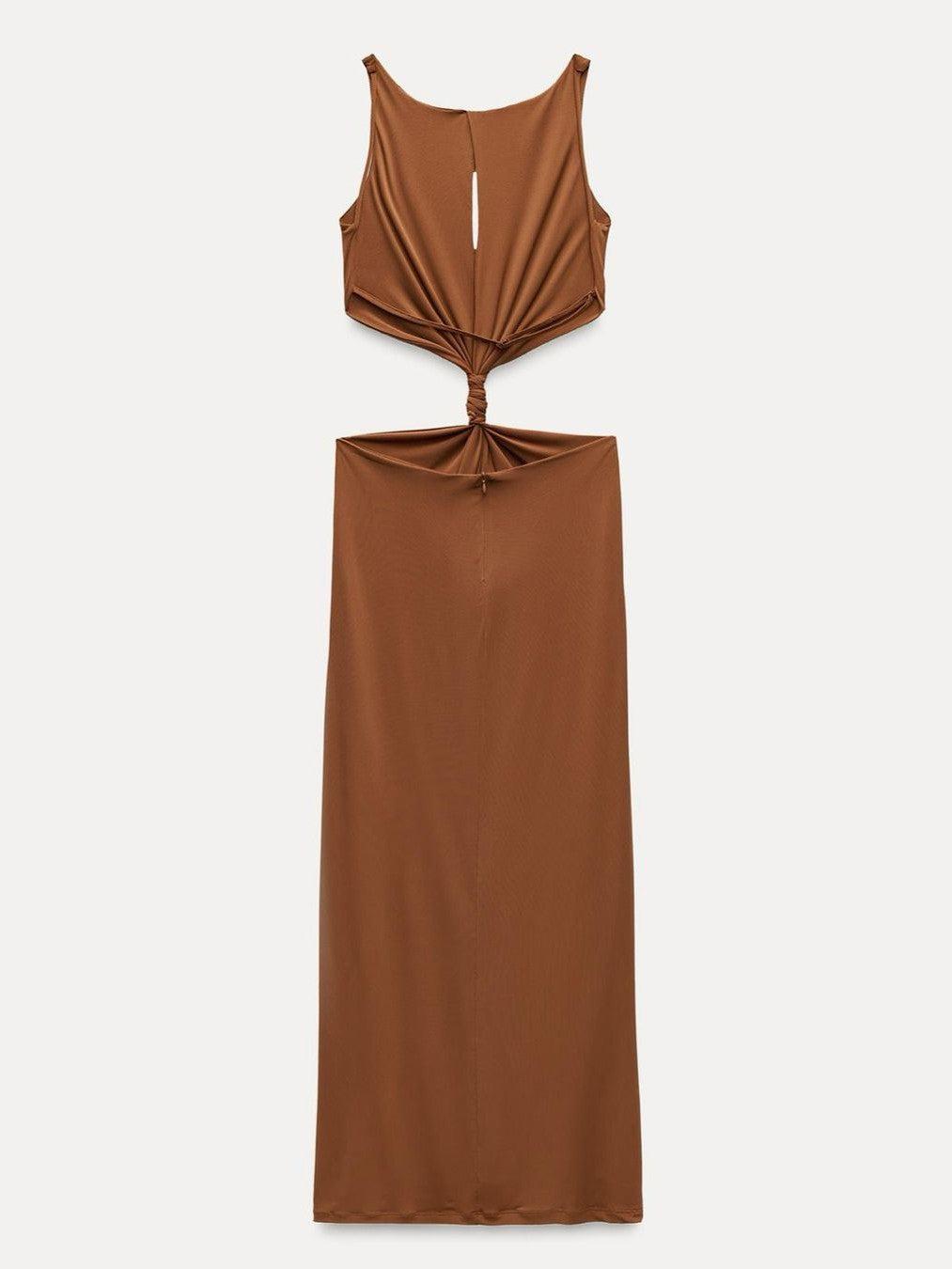 Cutout Hollow Out Backless Maxi Dress