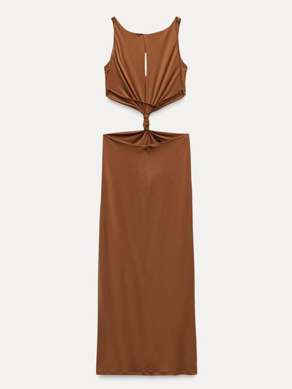 Cutout Hollow Out Backless Maxi Dress