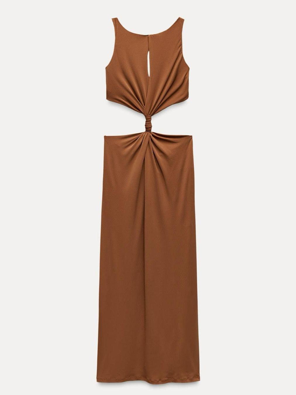 Cutout Hollow Out Backless Maxi Dress
