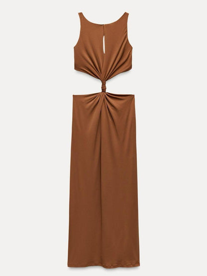 Cutout Hollow Out Backless Maxi Dress
