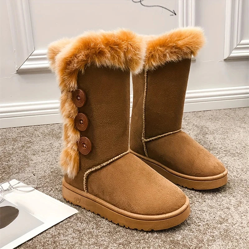 Platform Winter Faux Fur Keep Warm Mid-calf ’s Snow Boot