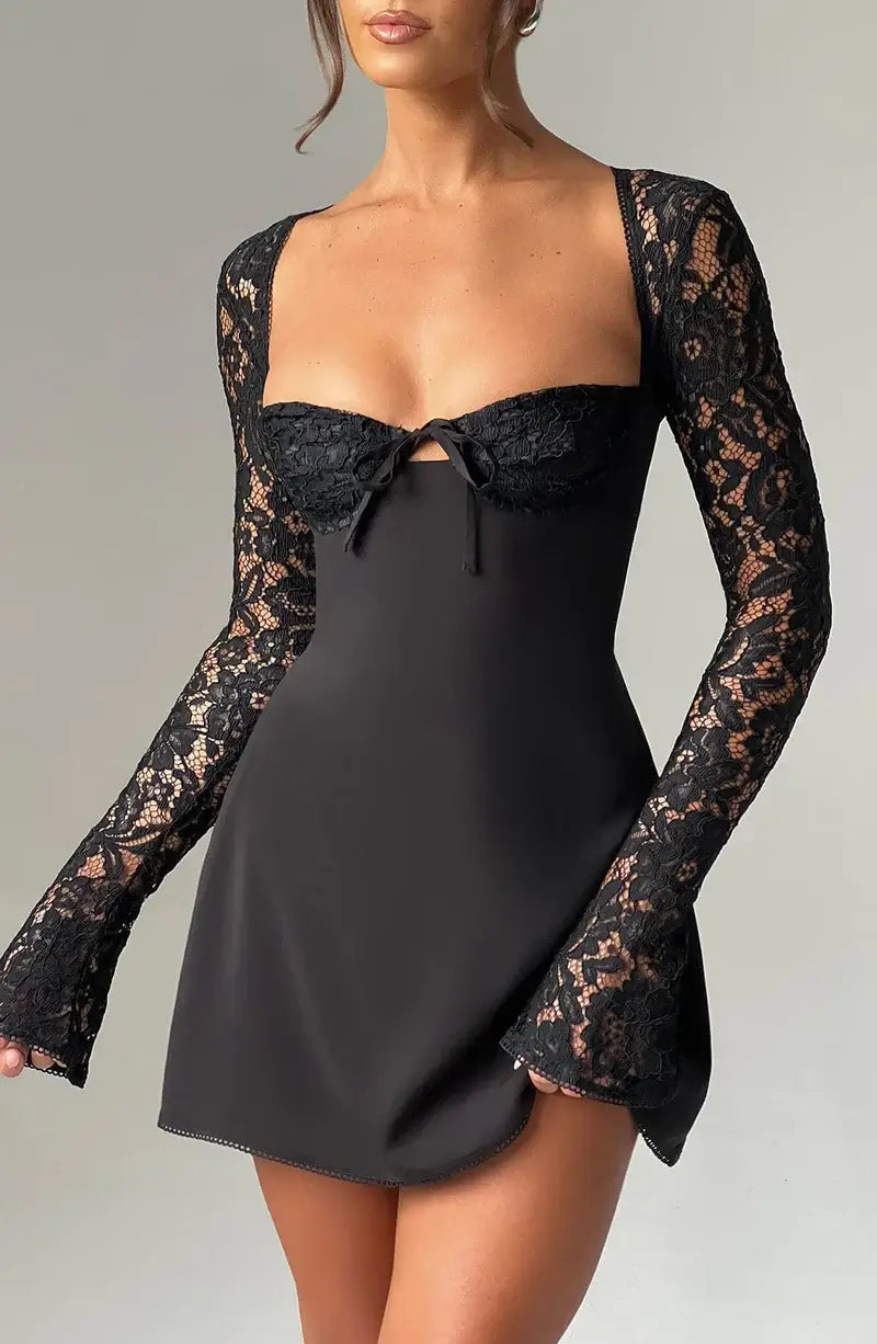 Louise Mini Dress With Lace Details