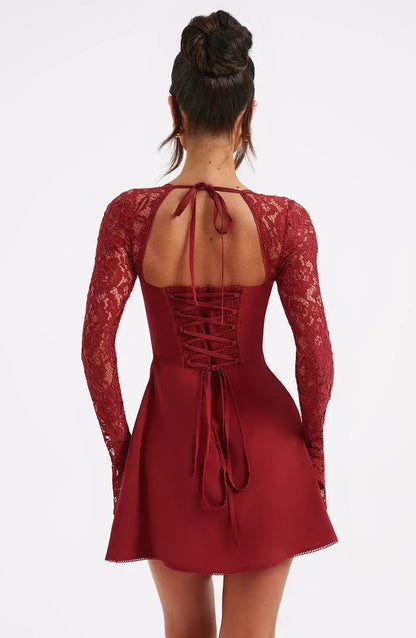 Louise Mini Dress With Lace Details