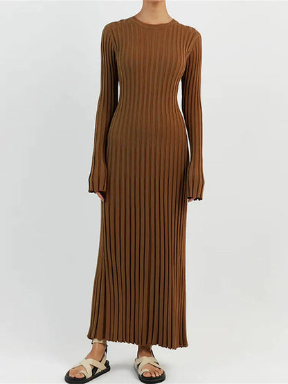 White Pleated Long Robes Summer Lady Office Maxi Dress