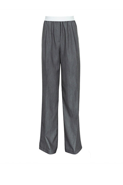 Color Wide Leg Blazer Long Pants