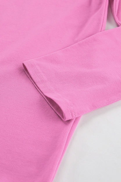 Crew Neck Slit Cotton Sweatshirt