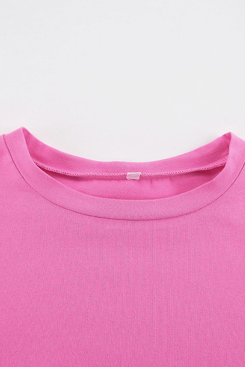 Crew Neck Slit Cotton Sweatshirt