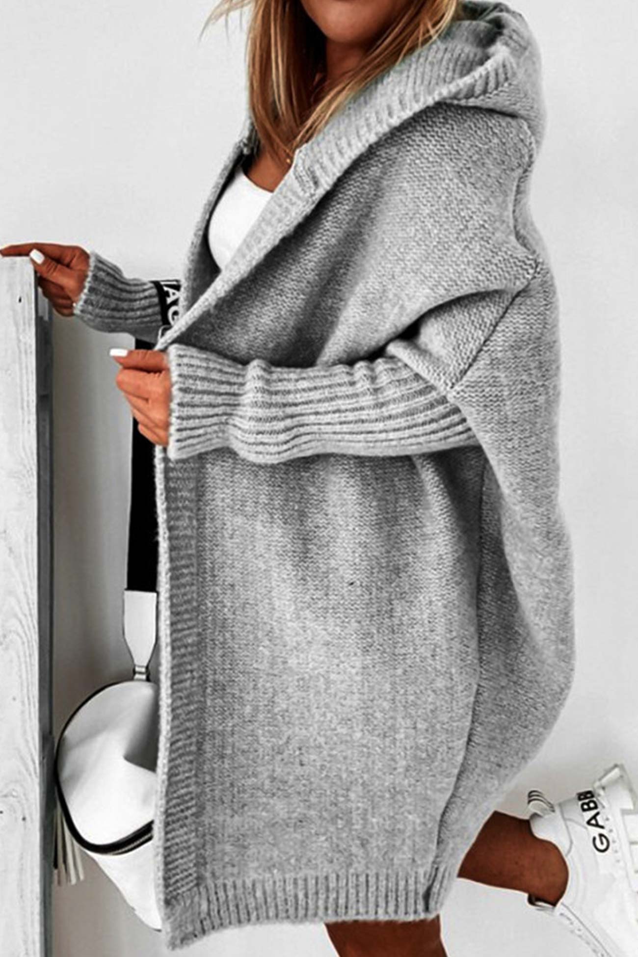 Open Front Hoodie Cardigan