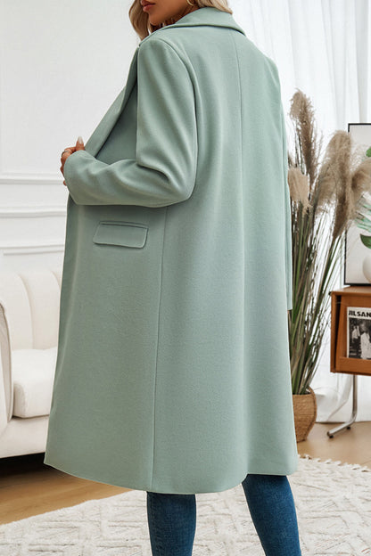 Lapel Mid-length Blazer Coat