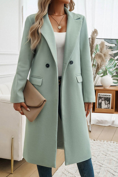 Lapel Mid-length Blazer Coat