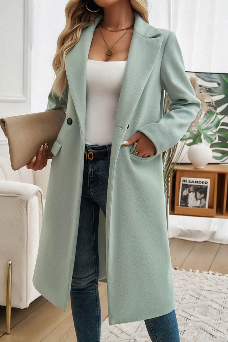 Lapel Mid-length Blazer Coat