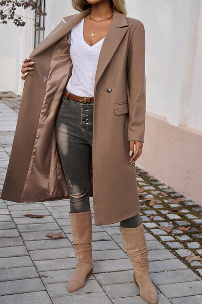 Lapel Mid-length Blazer Coat