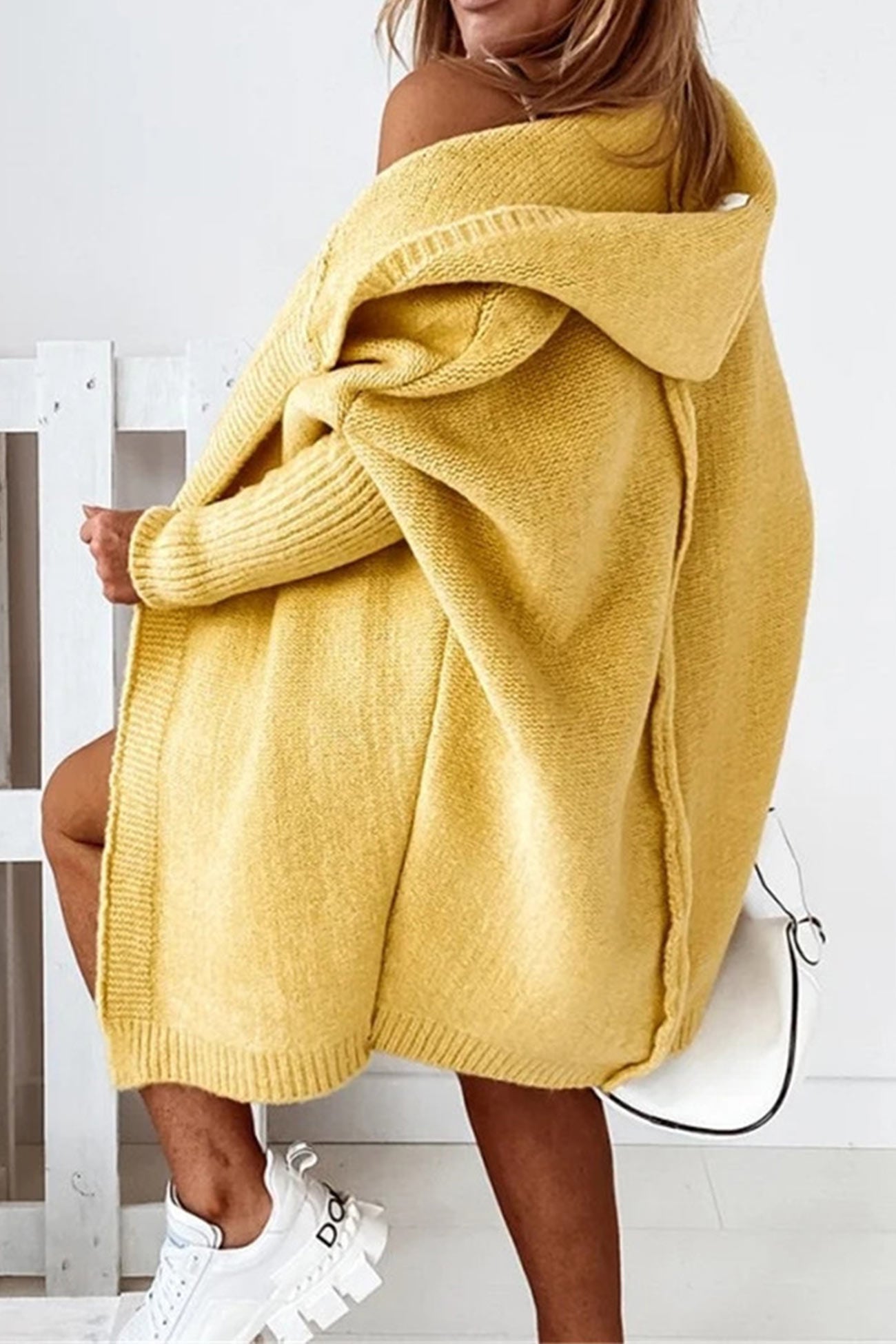 Open Front Hoodie Cardigan