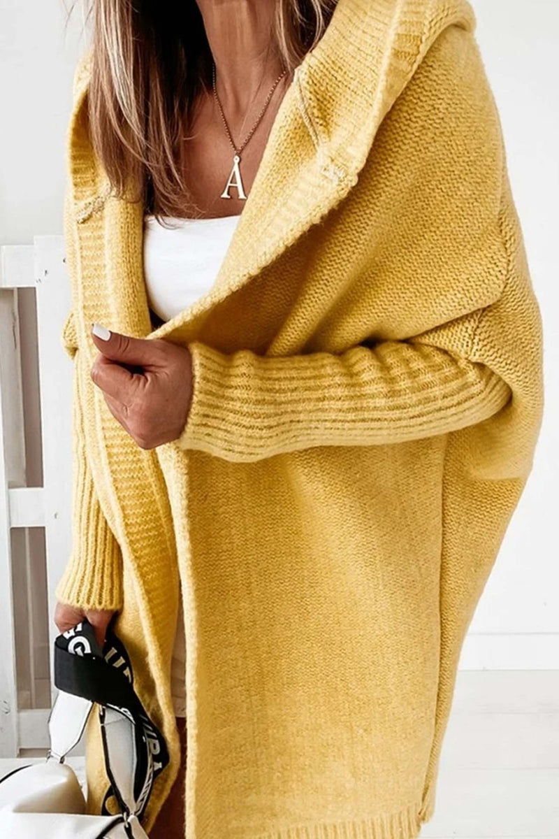 Open Front Hoodie Cardigan