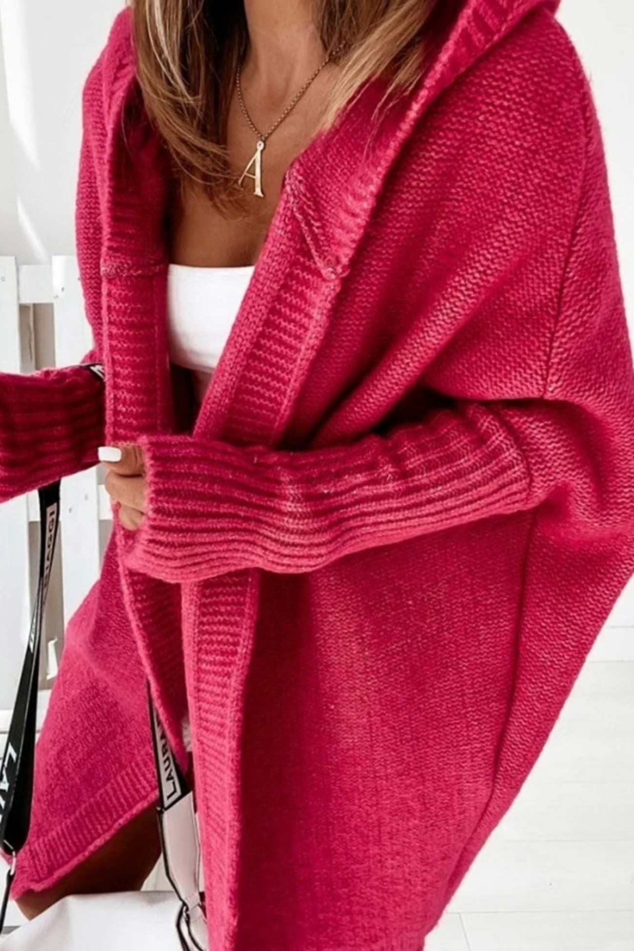 Open Front Hoodie Cardigan