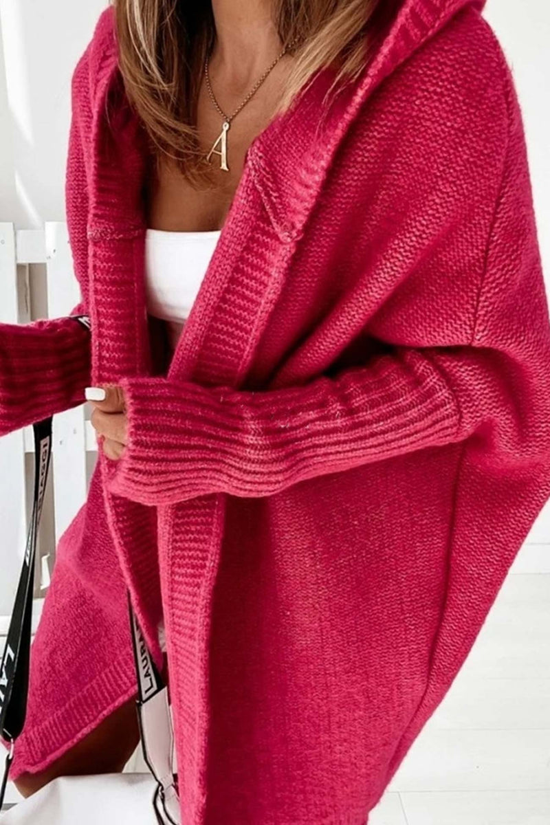 Open Front Hoodie Cardigan