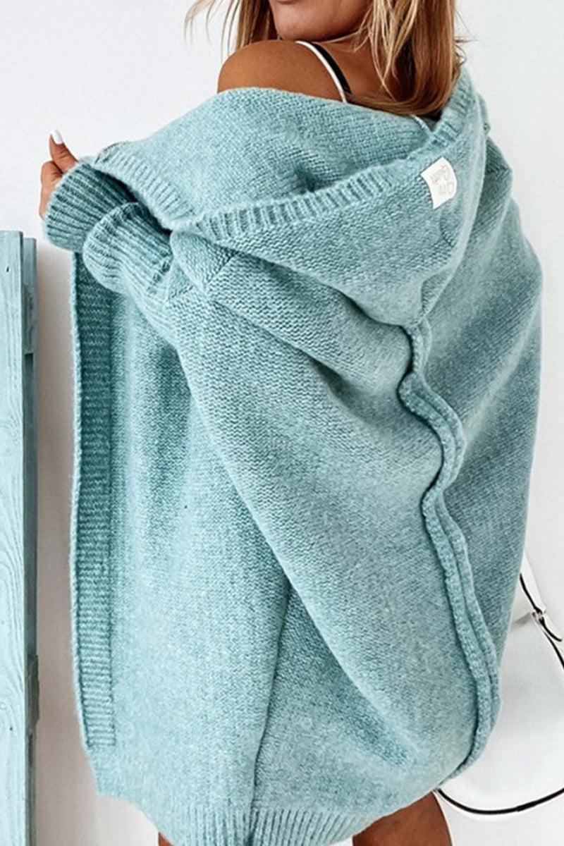 Open Front Hoodie Cardigan
