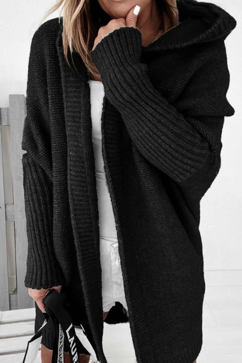 Open Front Hoodie Cardigan