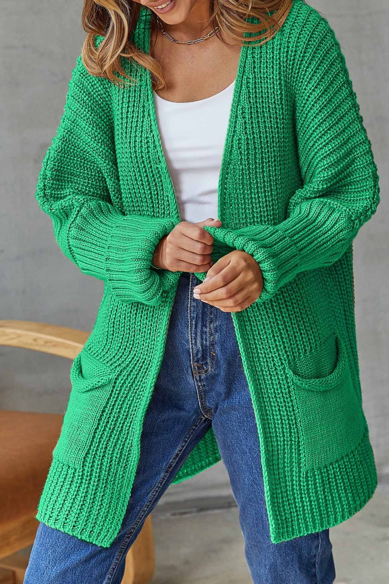 Open Front Long Cardigan