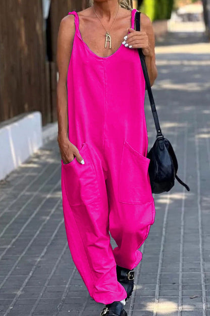 Pocketed Cami Jumpsuits
