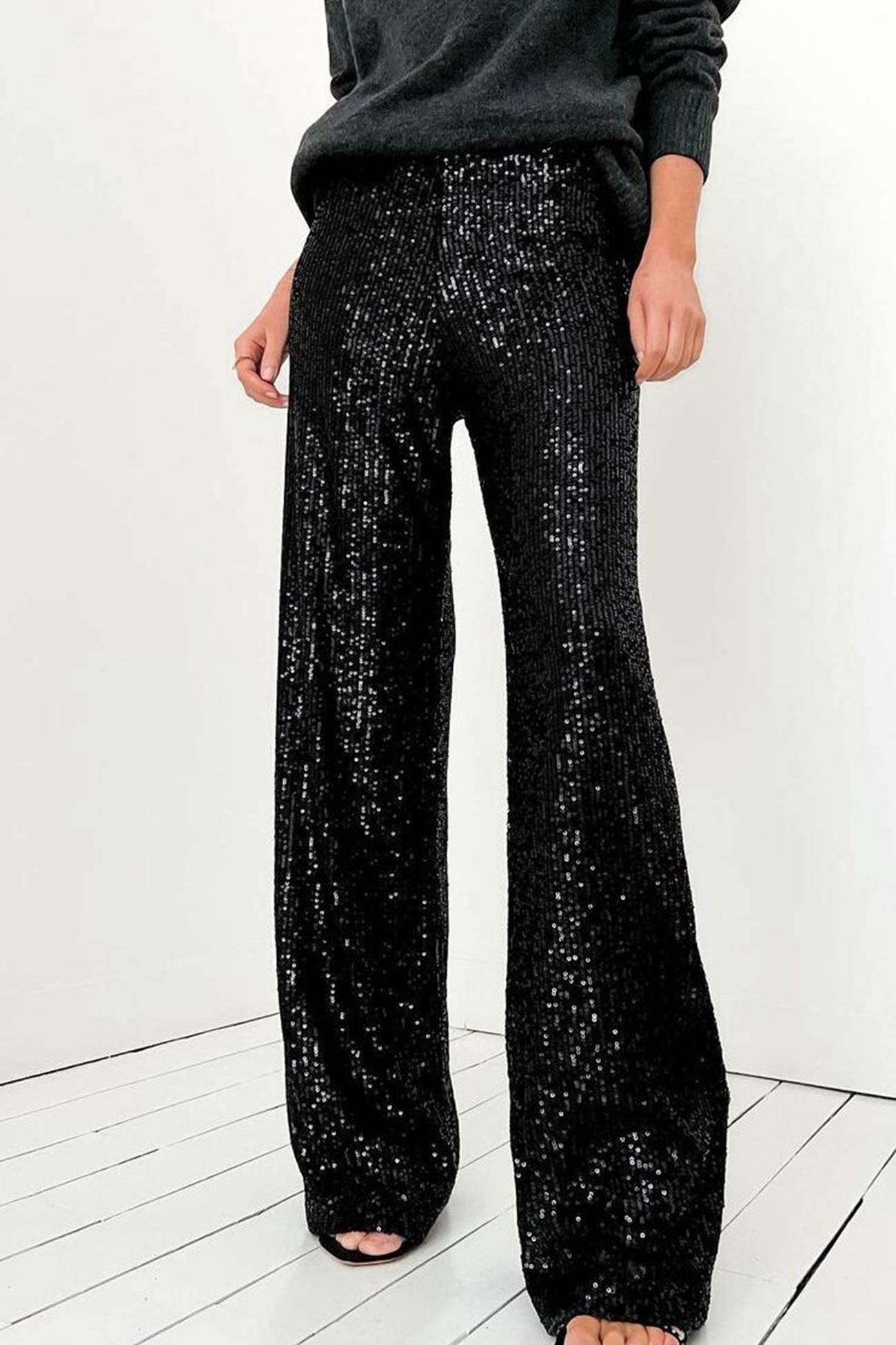 Sequins Straight Long Pants