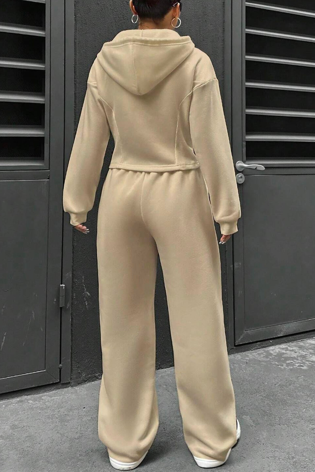 Slim Fit Hoodie Pants Suits