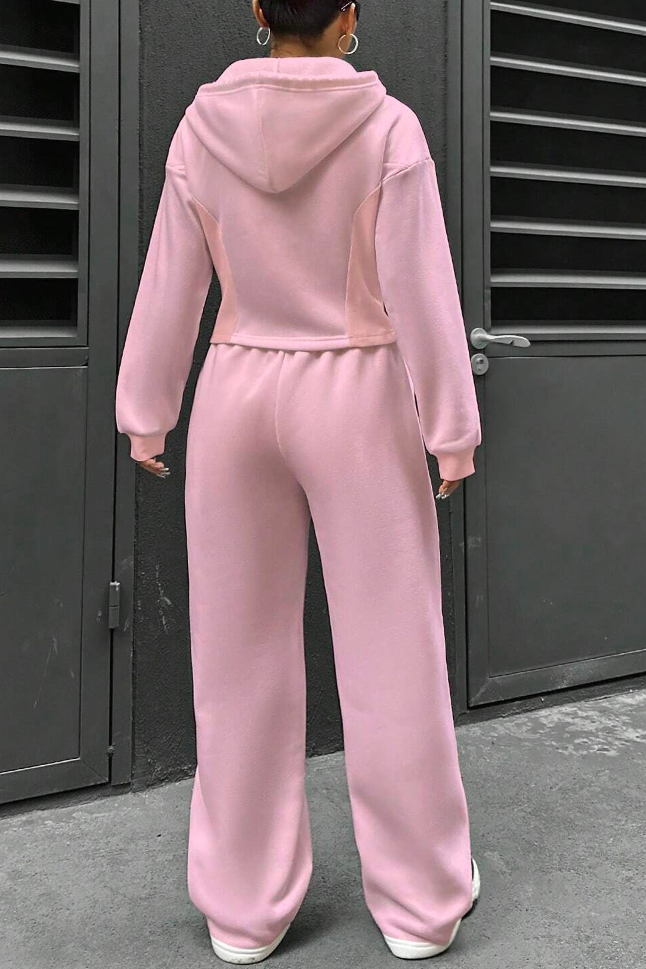 Slim Fit Hoodie Pants Suits