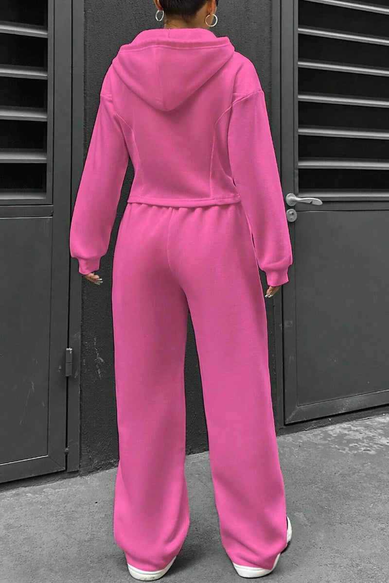 Slim Fit Hoodie Pants Suits