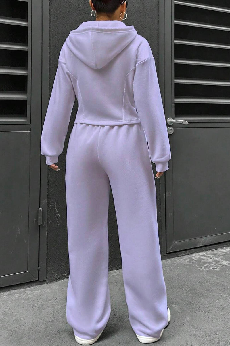 Slim Fit Hoodie Pants Suits