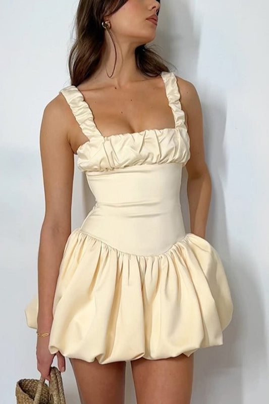 Square Neck Corset Tutu Mini Dress