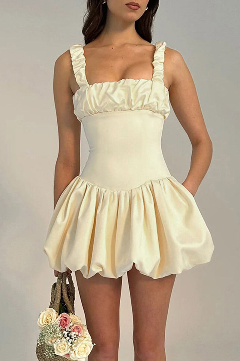 Square Neck Corset Tutu Mini Dress