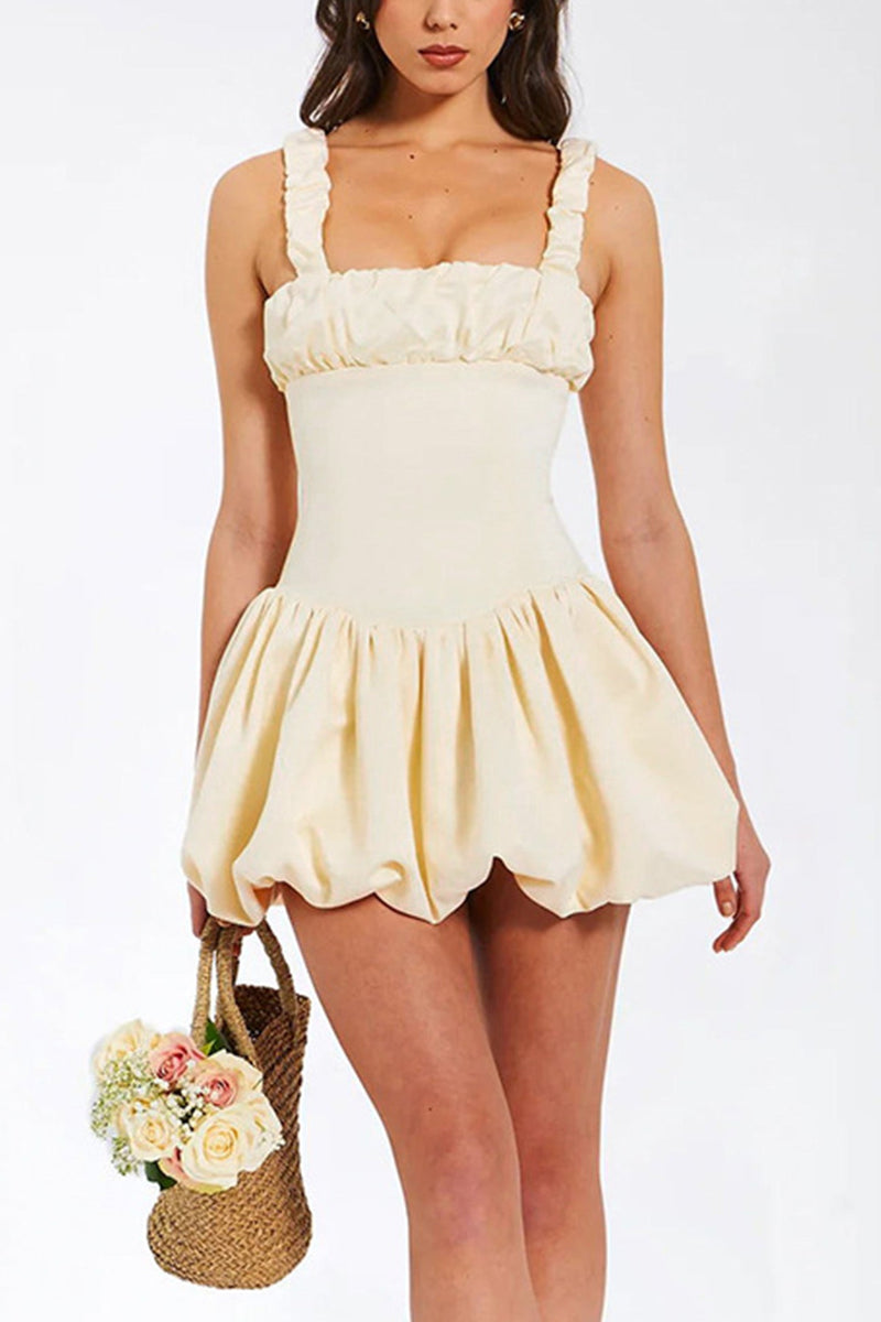 Square Neck Corset Tutu Mini Dress