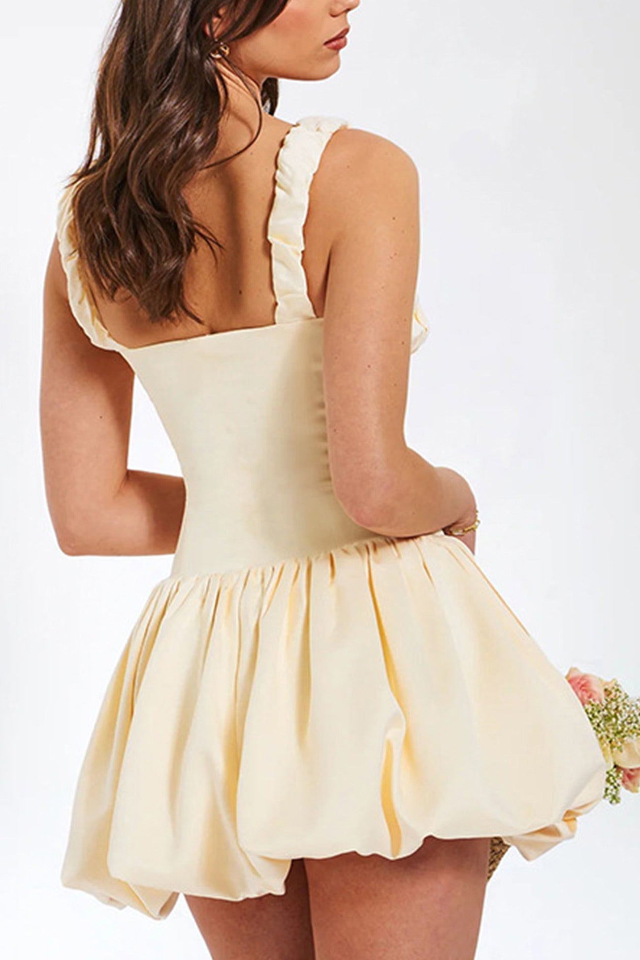 Square Neck Corset Tutu Mini Dress