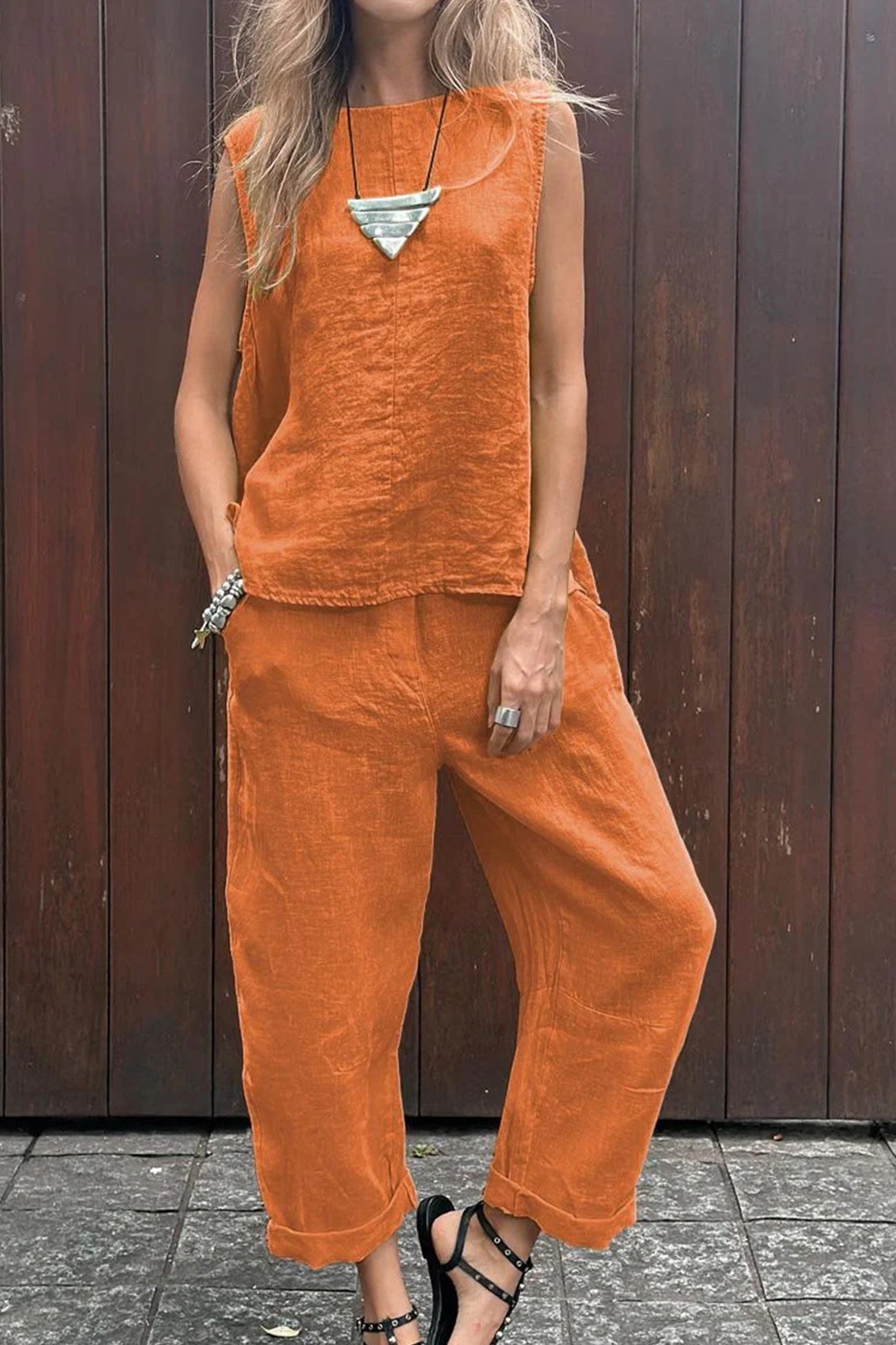 Tank Top Long Pants Set
