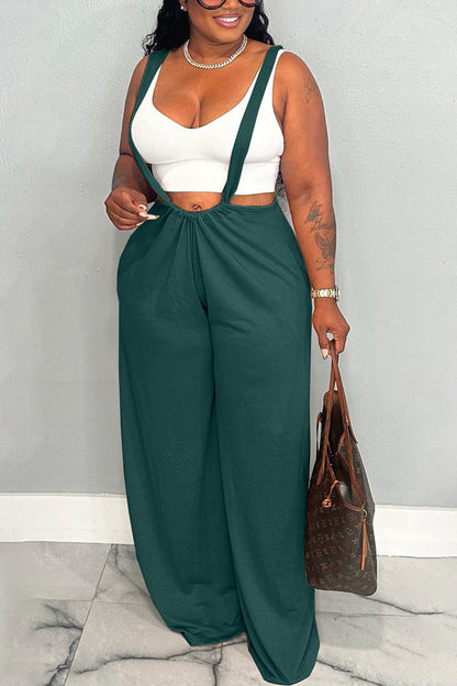 Tie-up Loose Jumpsuits