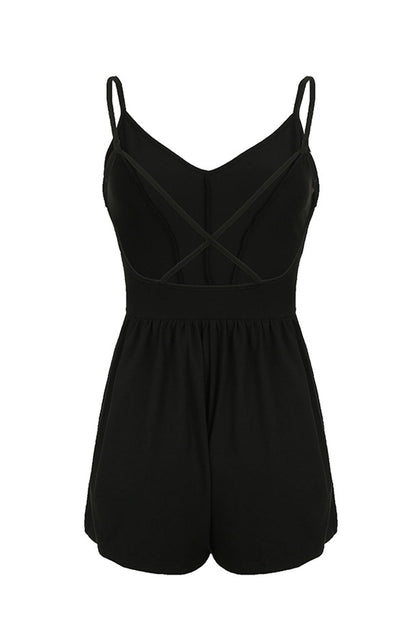 Color Backless Suspender Rompers