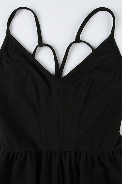 Color Backless Suspender Rompers